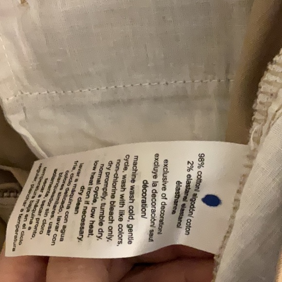 Nautica Jeans Chino Ankle Pants, Size 6, Tan - Picture 14 of 14